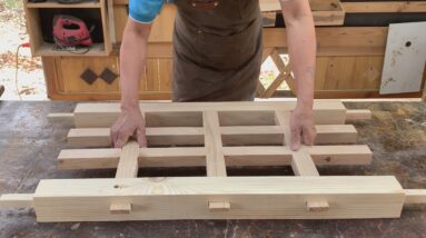 Carpenter Makes The Perfect Wooden Table // Super Sturdy Wooden Table Using Only Mortise And Tenon