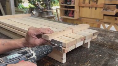 Great Creative Ideas From Pallet Wood // How To Make A Folding Picnic Table And Chairs Set