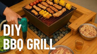 Unique Woodworking Project From Wooden Pallets // DIY BBQ Grill At Home With Available Materials