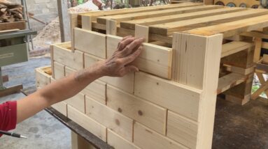 Woodworking Ideas Applied To Practical Life // How To Make Wooden Stairs Easily From Pallet Wood