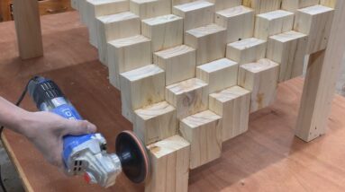 Craftsman's Effective Wood Recycling Ideas // You've Definitely Never Seen This Unique Table