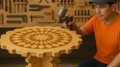 Unique Coffee Table Design By Master Carpenter // Amazing Craftsmanship From Recycled Wood