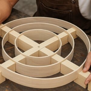 Amazing Hand Bending Wood Technique // How To Make Garden Coffee Table With Artistic Curves