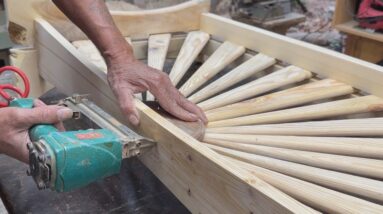 See What Craftsmen Do To Recycle Wood Effectively // How To Make A Unique Art Bench