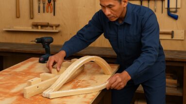 Unique Wood Bending Ideas by Craftsmen // How To Make A Perfect Soft Curved Armchair