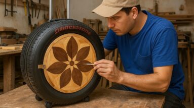 How To Make A Suitcase From Tires And Recycled Wood // Inspiring Creative Ideas