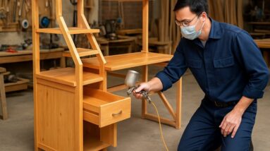 Idea DIY Study Desk From Recycled Wood Incredibly Beautiful // Unexpectedly Easy Way To Make