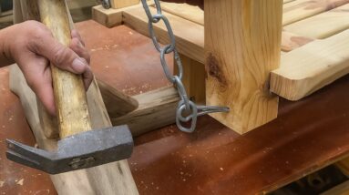 Awesome Woodworking Recycling Project // How to Make an Incredibly Sturdy Swing from Scrap Wood