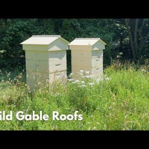 I Built Gabled Roofs for the Front Yard Beehives