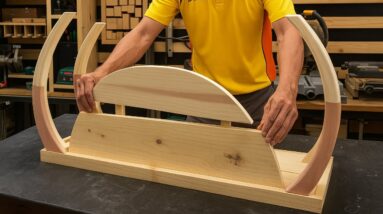 Artistic Furniture Design Ideas From Recycled Wood // How To Make A Giant Spider Inspired Table