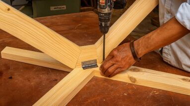 Useful Wood Recycling Projects At Home // How To Make An Easy Folding Table From Pallet Wood