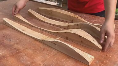 Smart Creative Woodworking Tips // How To Make Artistic Curved Table Legs Without Wasting Wood