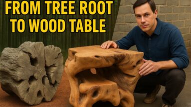 Turn A Wild Tree Stump Into A Beautiful Wooden Art Table // Unique Creative Ideas from Tree Stumps