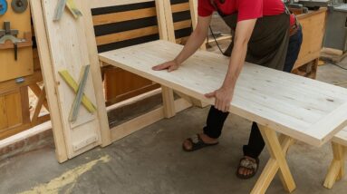 Space-saving Interior Design From Recycled Wood // DIY Useful Folding Tables And Chairs In Life