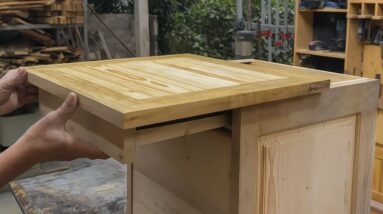Great Ideas For Woodworking Skills // DIY Nightstand With Secret Compartment By Level
