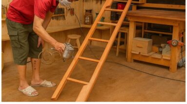 Amazing Creative Woodworking Ideas // Surprisingly Useful Folding Wooden Ladder Design