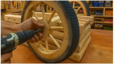 Recycling Ideas Using Old Wood Are Very Effective // ​​DIY Rustic Flower Car For Your Garden