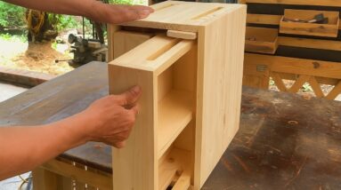 Creative Woodworking Ideas Of Carpenters // How To Make A Cabinet With A Unique Operating Mechanism
