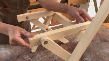 Smart Creative Ideas From Recycled Wood // Instructions For Making Easy Flexible Folding Chairs