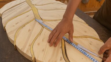 Creative Woodworking Ideas Full Of Art Inspiration // Unique DIY Leaf Shaped Table