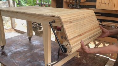 Super Creative Woodworking Design Ideas // Make Your Own Unique Extending Table