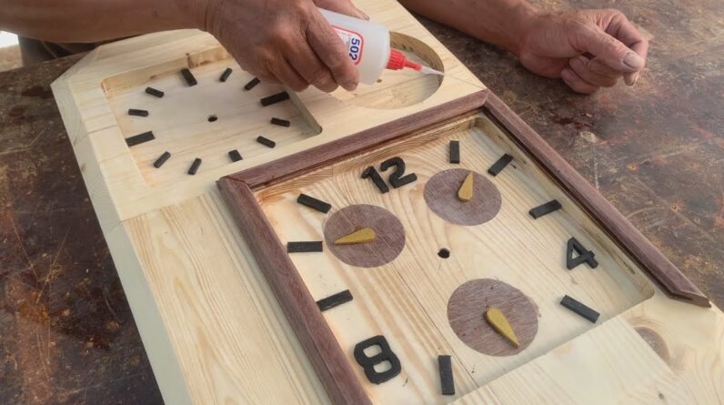 Endless Creative Design Ideas From Recycled Wood // How To Make A Wall Clock In A Super Unique Style