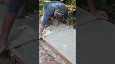 Dry Pour Concrete Slab for an RTA Outdoor Kitchen