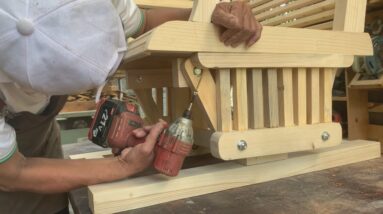 DIY Wooden Furniture Design Ideas // How To Make A Relaxing Chair With A Unique Suspension System