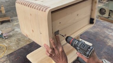 Smart DIY Furniture Ideas From Recycled Wood // DIY Unique Hidden Compartment Nightstand
