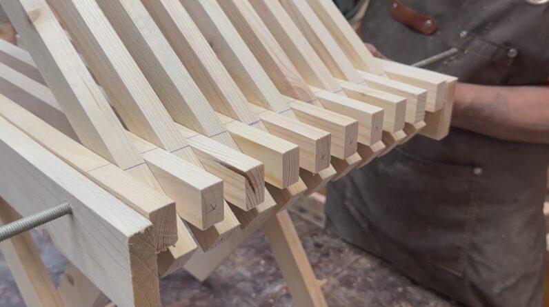 Creative Woodworking Ideas To Recycle Wood  Share // How To Make Smart Folding Chair Easily