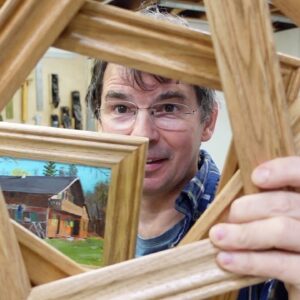 Making picture frames -- Tilting router lift, hot glue