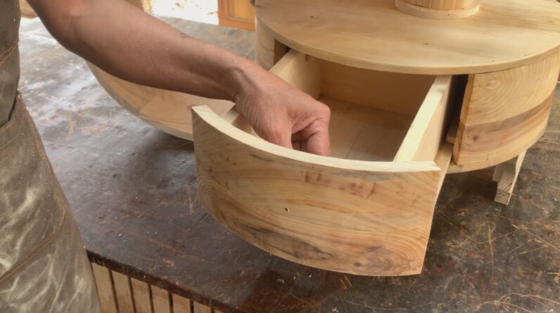 Artistic Woodworking Ideas From Recycled Wood // DIY Rustic Coffee Table With Artistic Curves