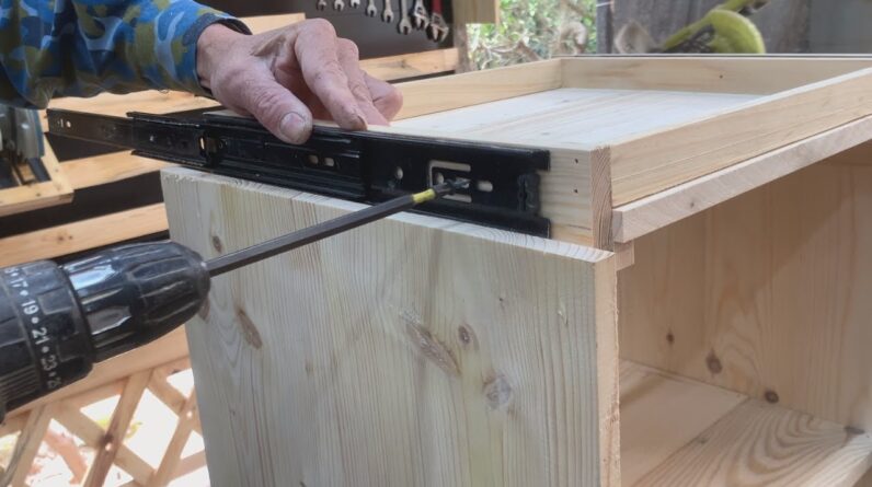 DIY Interior Design Ideas From Pallet Wood // Unique Wooden Cabinet With Hidden Storage Compartments