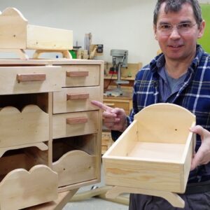 This chest of drawers starts life as doll beds