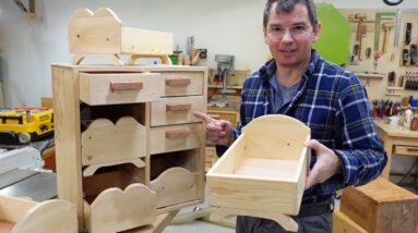 This chest of drawers starts life as doll beds