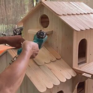 Useful Creative Ideas For Recycling Pallet Wood // DIY Perfect Birdhouse Villa From Pallet Wood