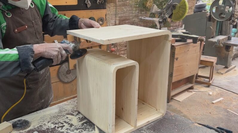 Home Interior Design Ideas Using Pallet Wood // How To Make A Modern Bedside Table