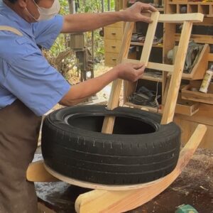 Great Recycling Ideas And Techniques // Here's How To Turn An Old Tire Into A Rocking Chair
