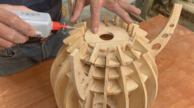 Useful Household Item Design Ideas // How To Make A Unique Wooden Bedside Lamp