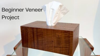 Woodworking for  Beginners | Make a Walnut Veneer Tissue Box Cover