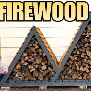 DIY Outdoor Firewood Rack - Fast, Easy Build!