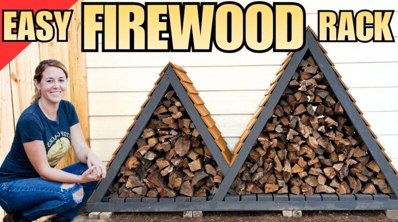 DIY Outdoor Firewood Rack - Fast, Easy Build!