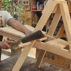 DIY Woodworking Ideas // How An Amateur Carpenter Creates A Unique And Beautiful Folding Chair