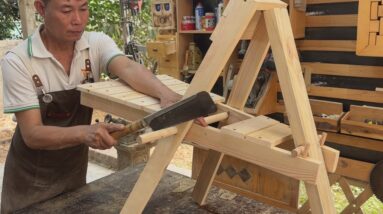 DIY Woodworking Ideas // How An Amateur Carpenter Creates A Unique And Beautiful Folding Chair