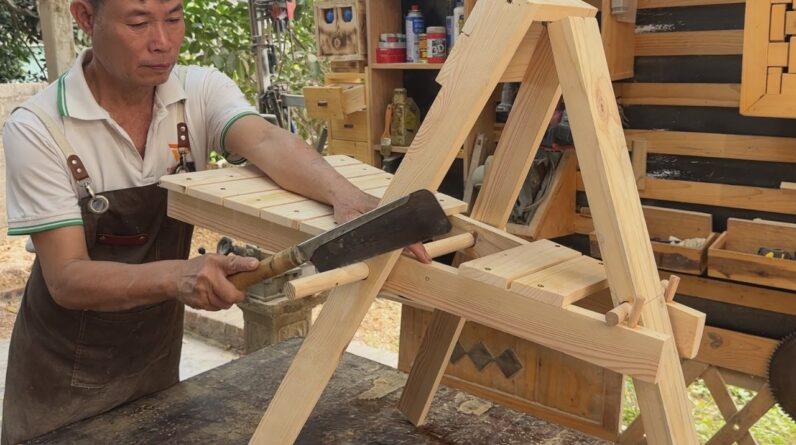 DIY Woodworking Ideas // How An Amateur Carpenter Creates A Unique And Beautiful Folding Chair