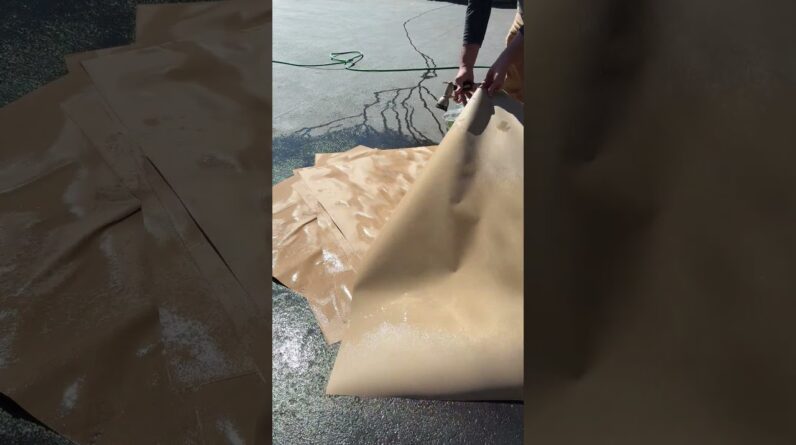 Builders Paper is a great Weed Barrier when Putting Down Mulch