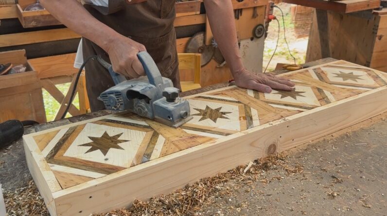 DIY Smart Woodworking Ideas // Bench With Unique Height Adjustment Design