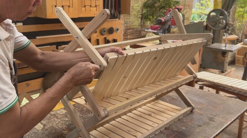 Practical Woodworking Ideas For Everyday Life // Easy Way To Make A Foldable Shoe Rack