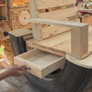 Recycling Ideas From Tires And Wooden Pallets // Make Your Own Unique And Sturdy Rocking Chair
