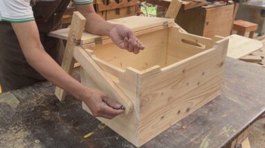 DIY Ideas From Recycled Wood // Convenient Foldable Study Desk Design For Children